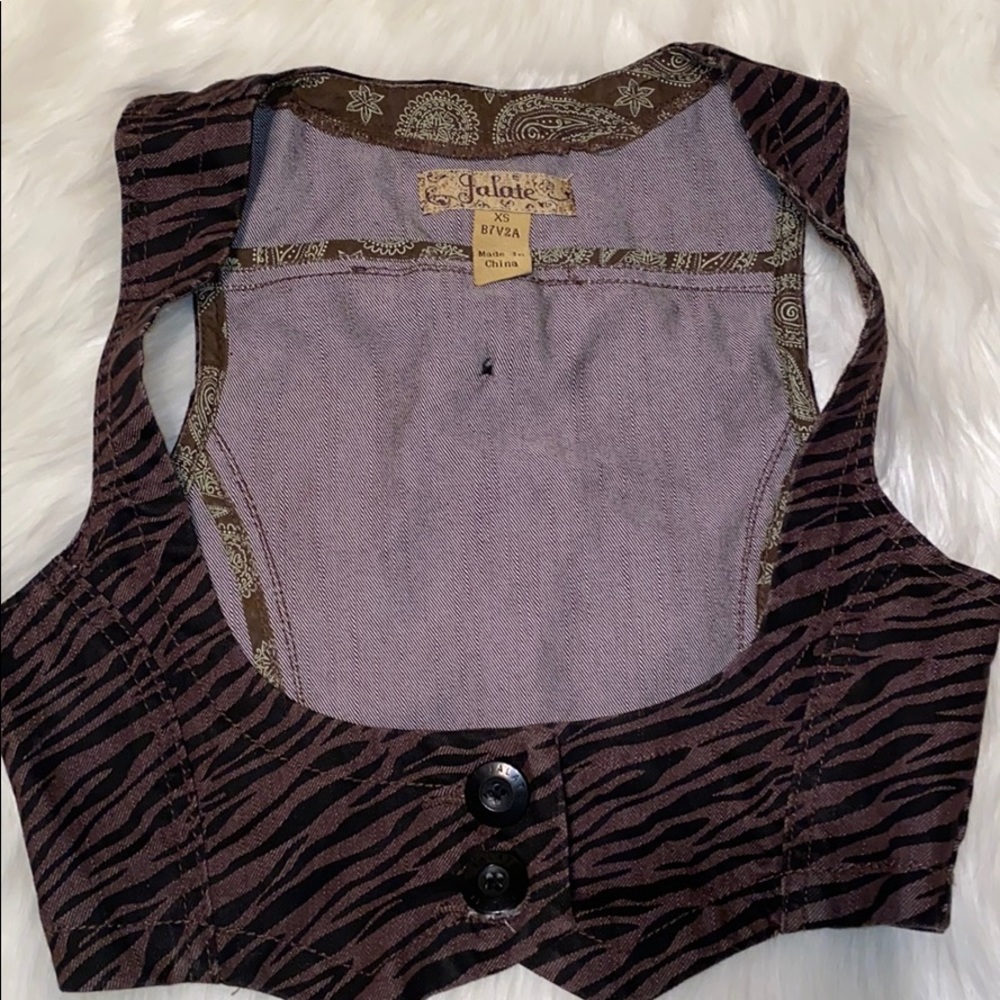 Brown Tigger Print  Crop Top Vest XS